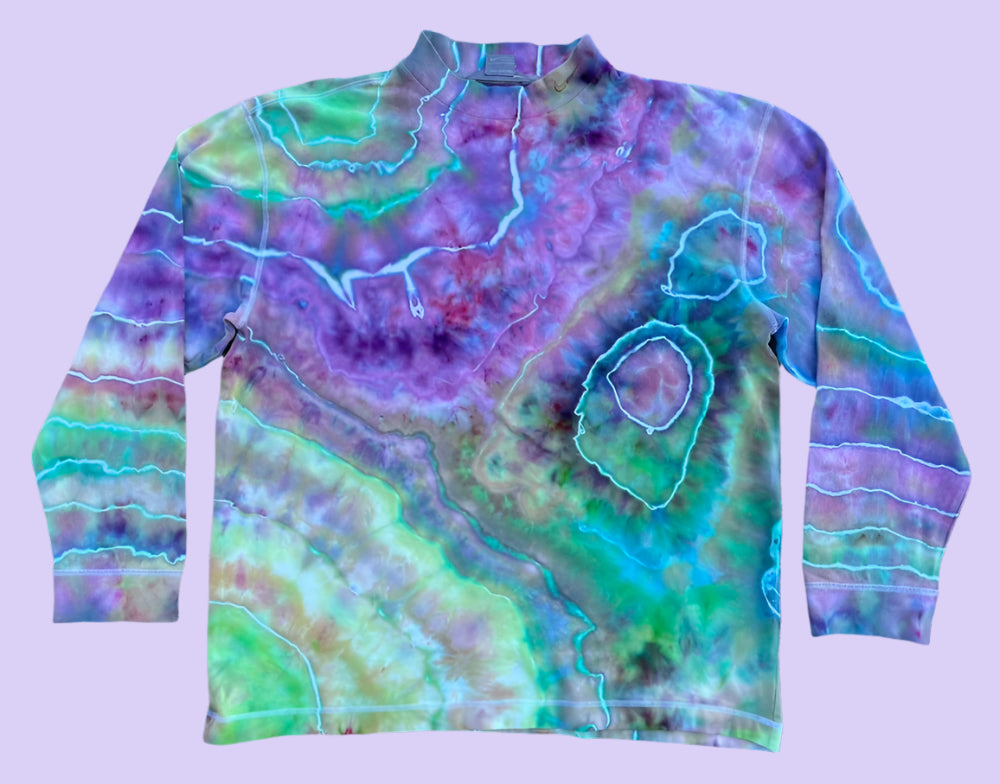 Jewel-Tone Tie Dye Nike Golf Longsleeve (XL)