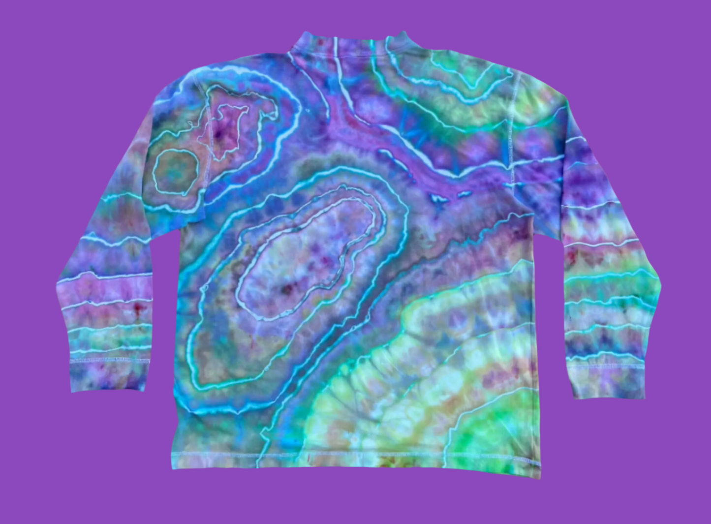 Jewel-Tone Tie Dye Nike Golf Longsleeve (XL)