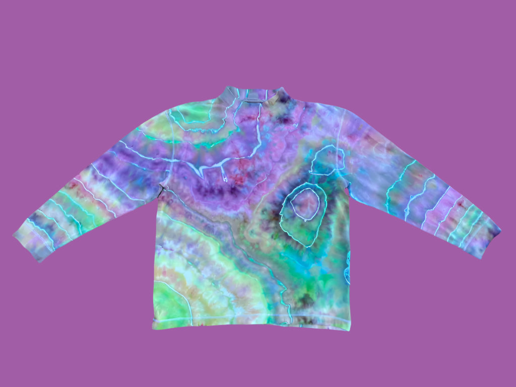 Jewel-Tone Tie Dye Nike Golf Longsleeve (XL)