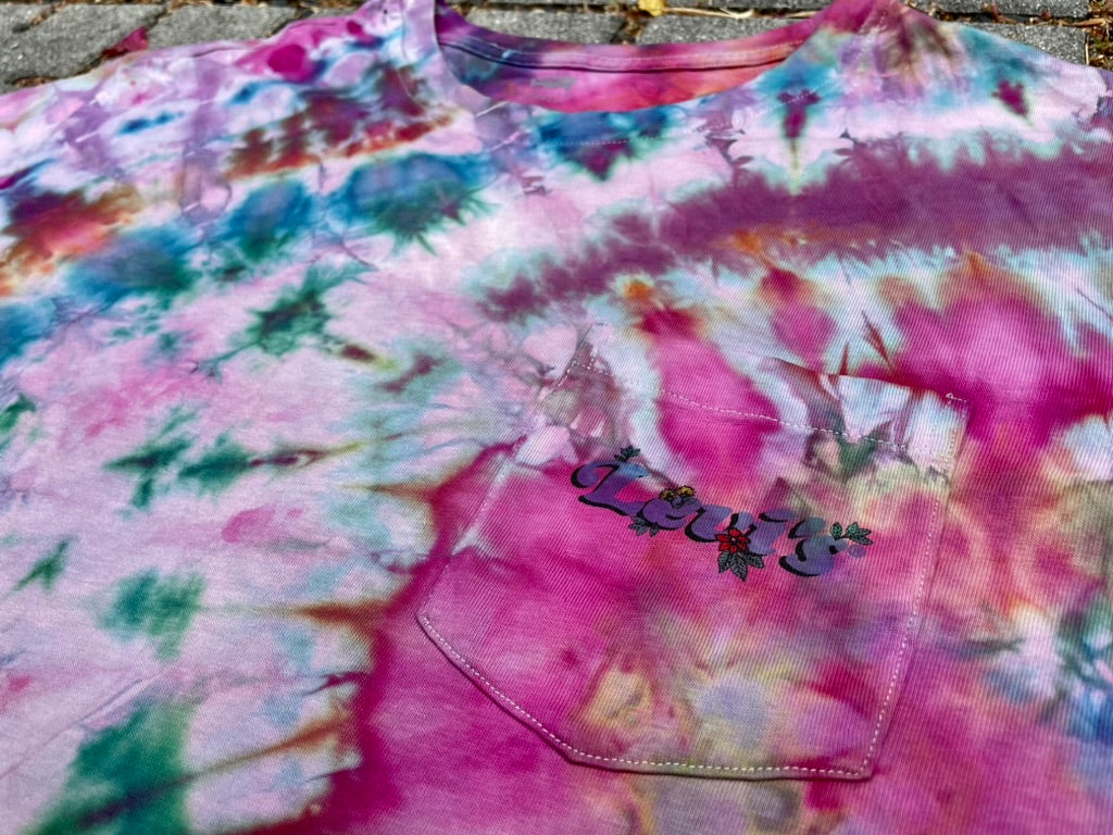 Jewel-Tone Tie Dye Levi's Long Sleeve (Medium)