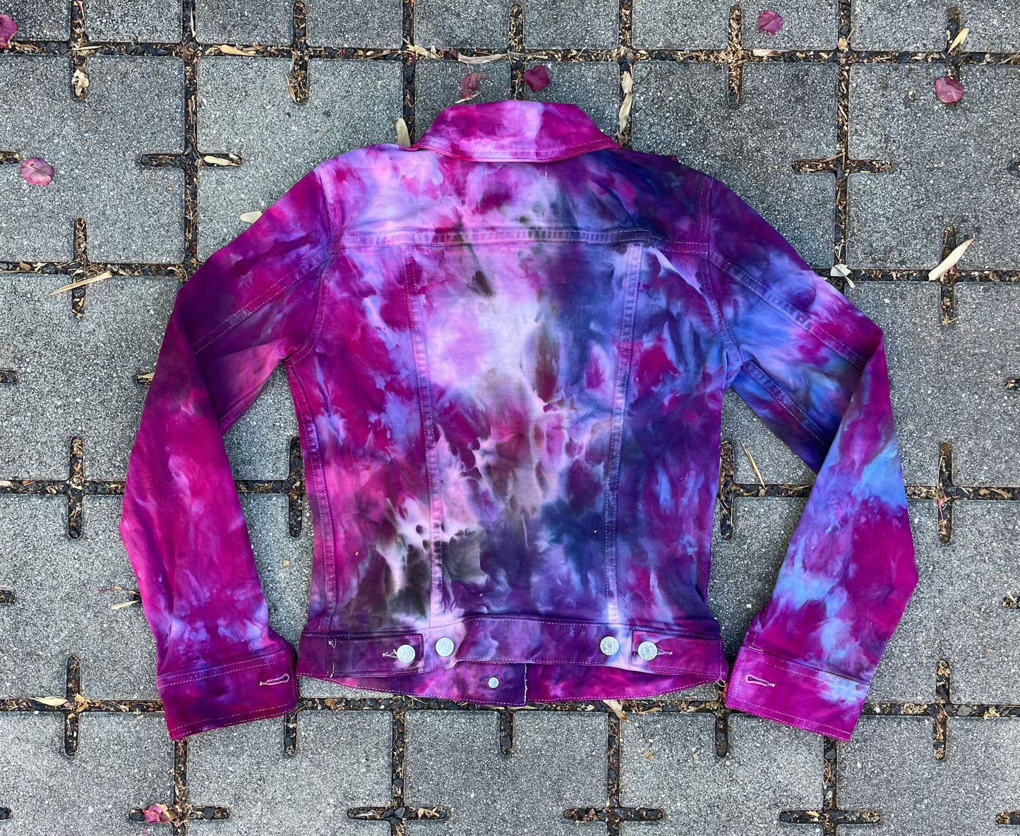 Tie Dye Women's J Crew Purple Denim Jacket (XS)