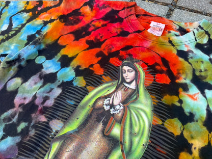 Rainbow Tie Dye Virgen de Guadalupe Tee