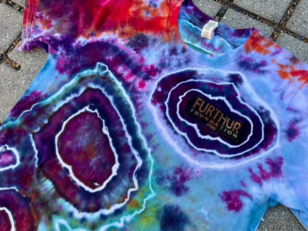 Rainbow Tie Dye Furthur Foundation 2020 Geode Tee (Small)