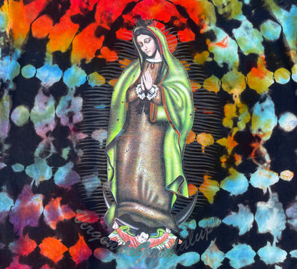 Rainbow Tie Dye Virgen de Guadalupe Tee