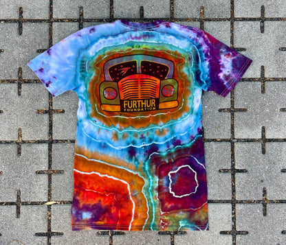 Rainbow Tie Dye Furthur Foundation 2020 Geode Tee (Small)