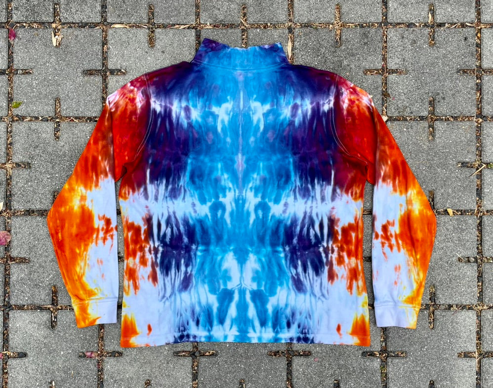 Sunset Tie Dye Women's Turtleneck Sweater (Large)