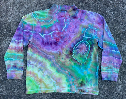 Jewel-Tone Tie Dye Nike Golf Longsleeve (XL)