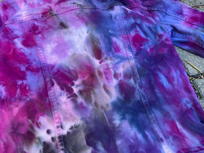 Tie Dye Women's J Crew Purple Denim Jacket (XS)