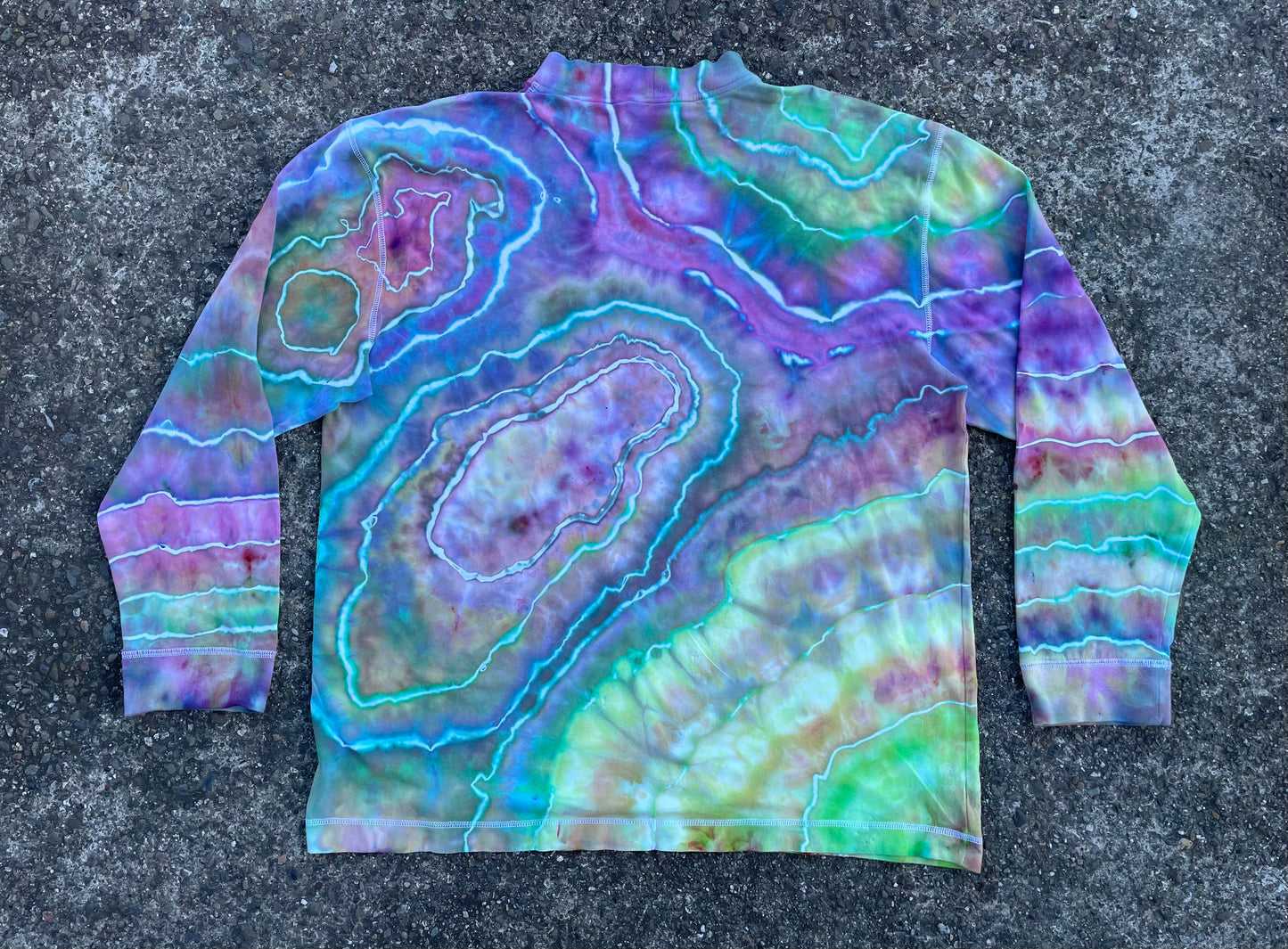 Jewel-Tone Tie Dye Nike Golf Longsleeve (XL)