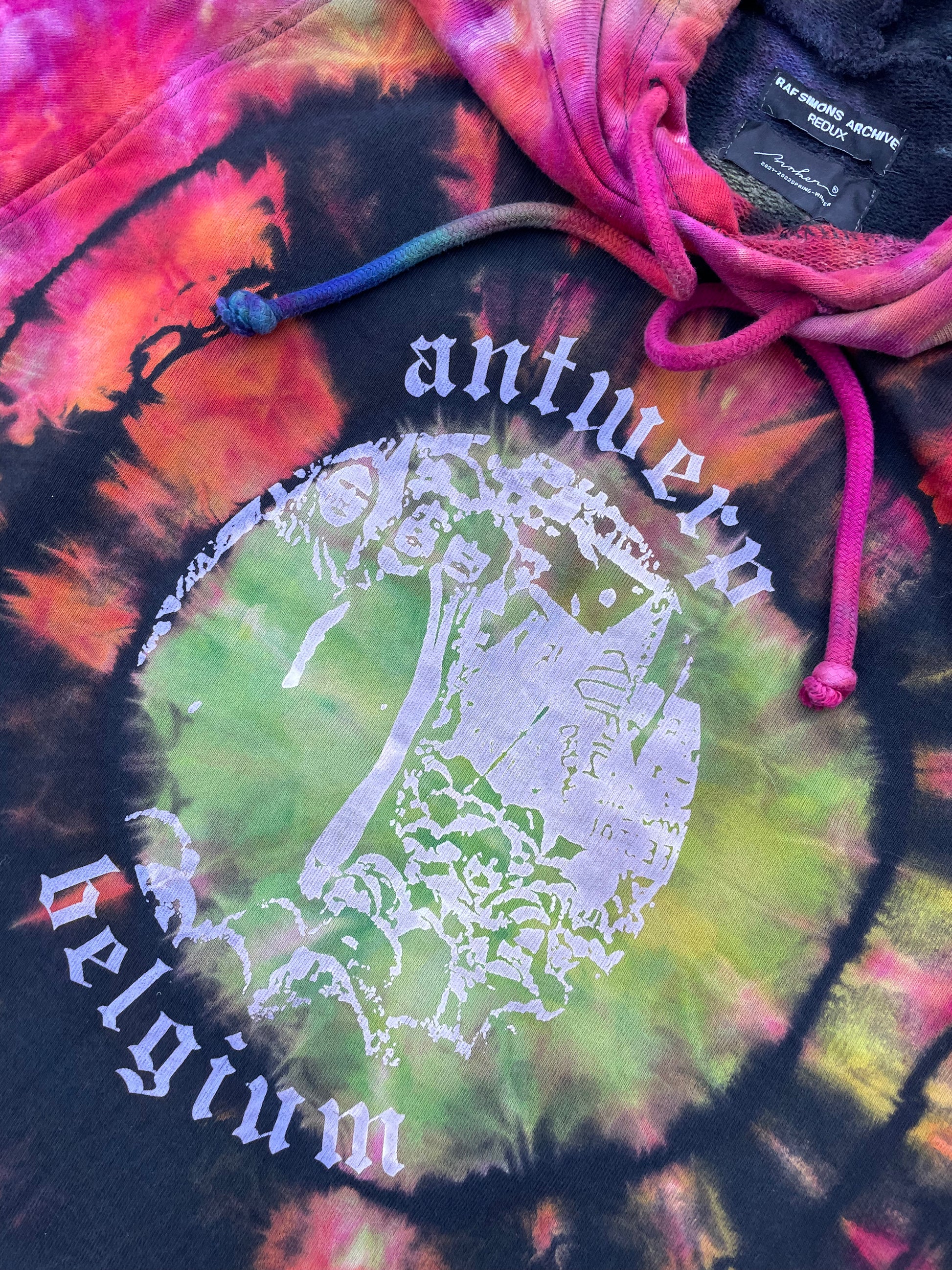 Rainbow Tie Dye Antwerp Belgium Raf SImons Archive Redux Hoodie Rainbow Tie Dye Antwerp Belgium Raf SImons Archive Redux Hoodie
