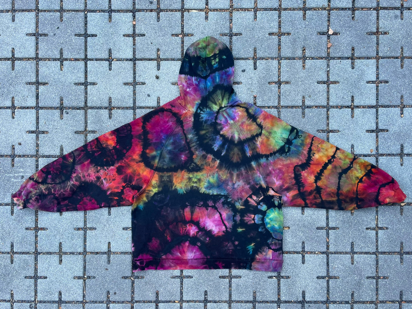 Rainbow Tie Dye Antwerp Belgium Raf SImons Archive Redux Hoodie (Medium)