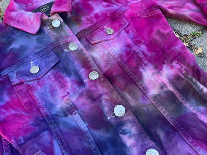 Tie Dye Women's J Crew Purple Denim Jacket (XS)