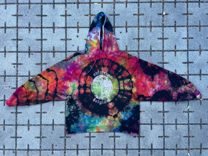 Rainbow Tie Dye Antwerp Belgium Raf SImons Archive Redux Hoodie (Medium)