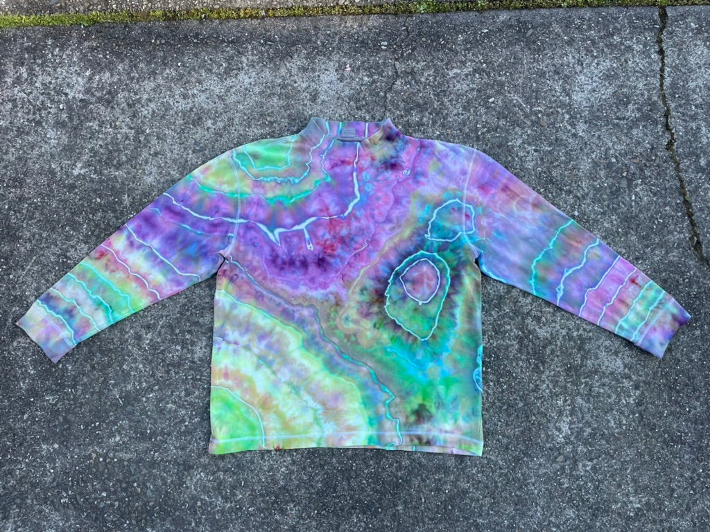 Jewel-Tone Tie Dye Nike Golf Longsleeve (XL)