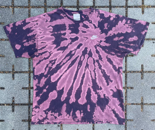 Reverse/Bleach Dye Nike Spiral Tee (Large)